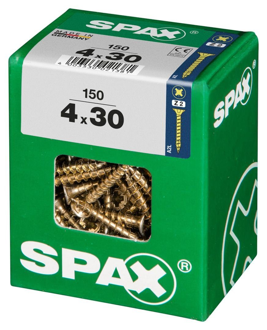 SPAX Holzbauschraube 150 x Spax Universalschrauben 2 mm 4.0 30 - PZ