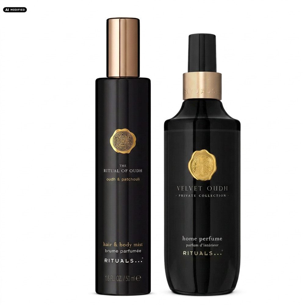 Rituals Gesichts- und Körperspray Rituals Oudh Hair Body Mist und Velvet Oudh Home Duo, Luxuriöse Oudh Duftkombination für Körper und Zuhause