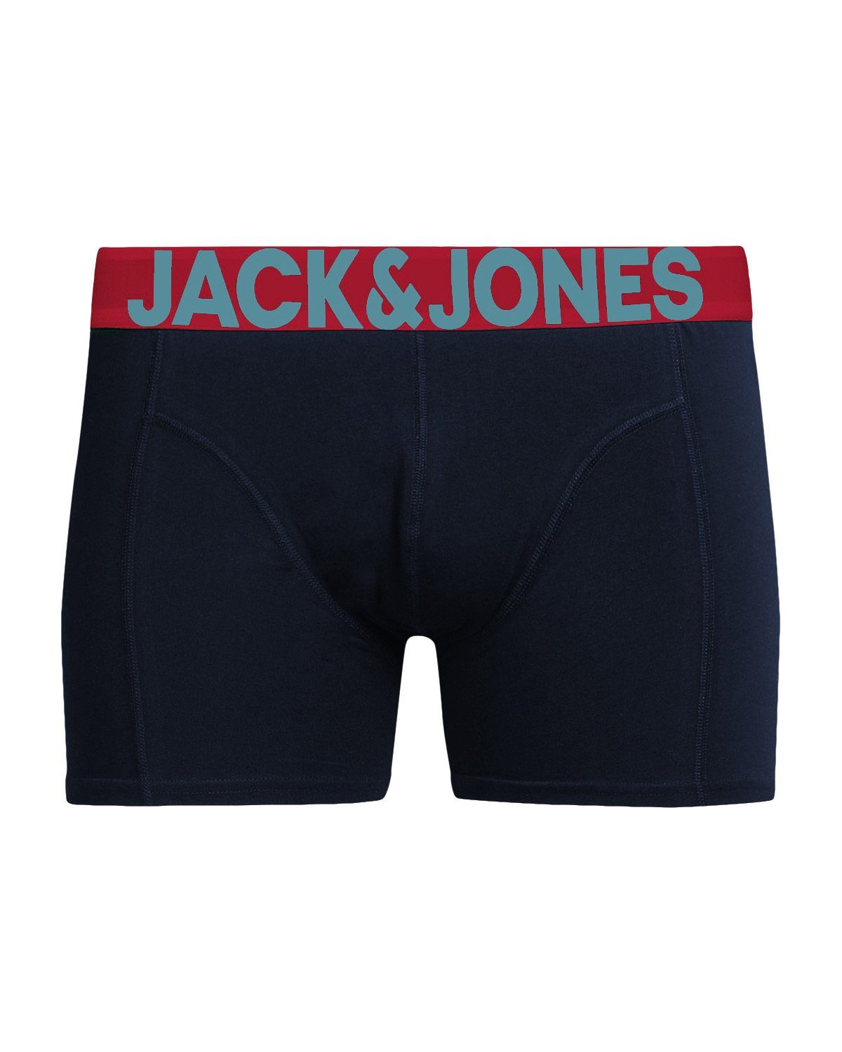 durch Pack) Baumwollqualität gute 5er Solid Passform & (5-St., Jones Mix Boxershorts Jack 5 elastische