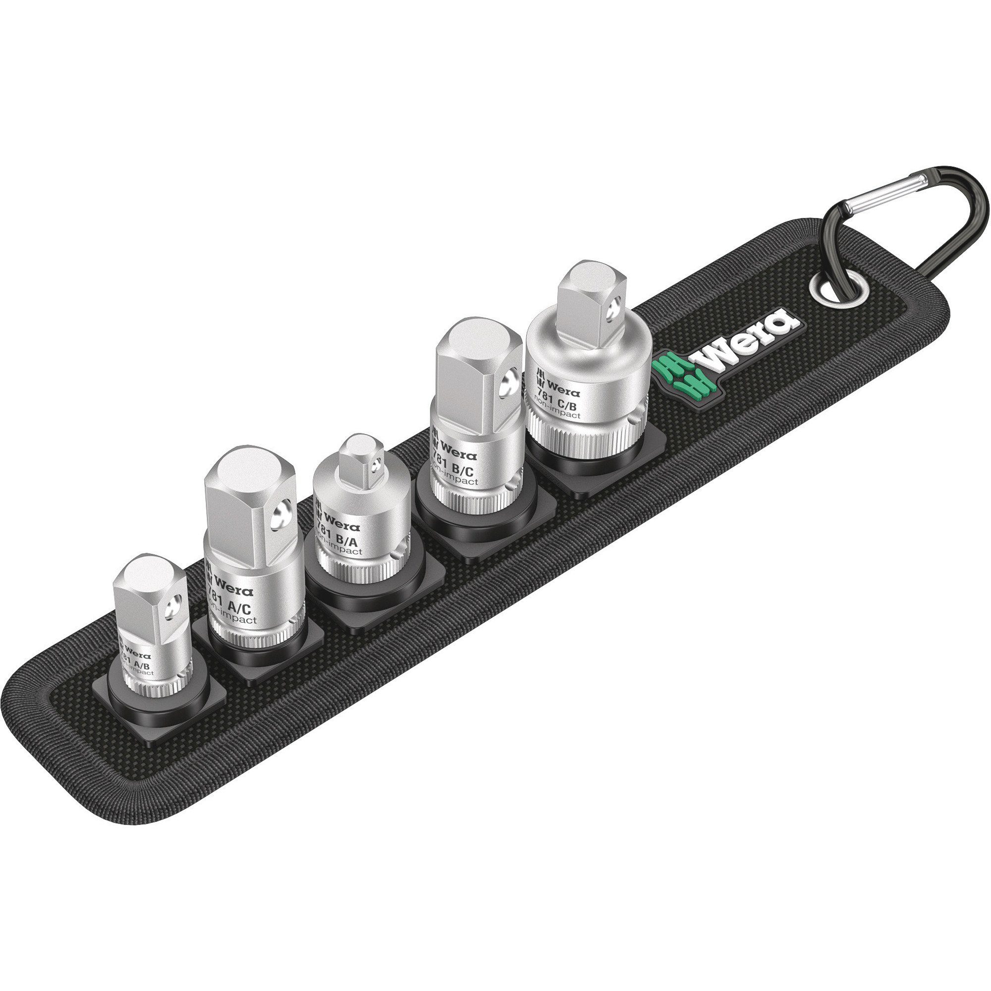 Bit- und Steckschlüsselset Wera Adapter-Set 781/5 Set 1, 5-teilig, (1/4"
