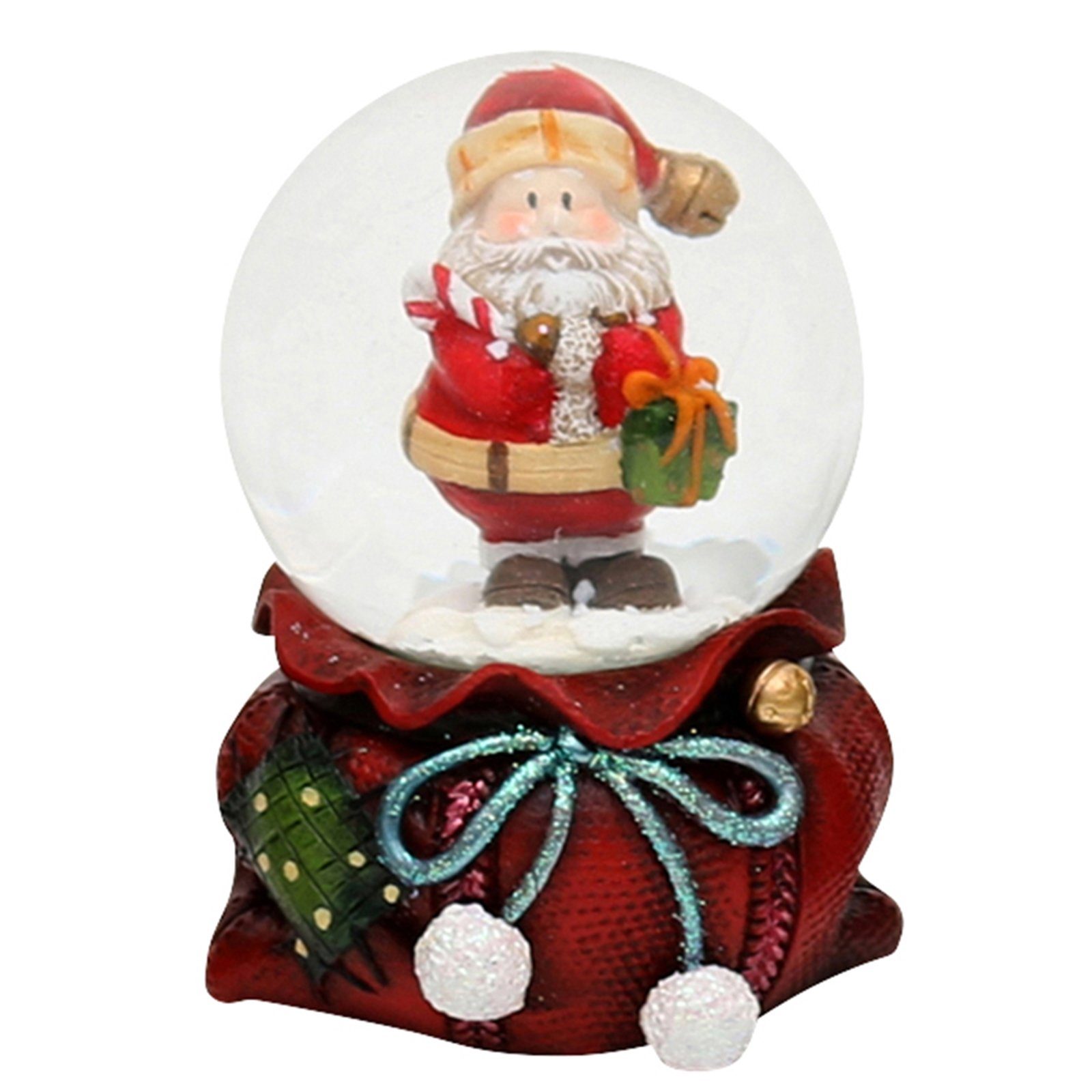 sortiert St) Weihnachtsfigur Polyresin Schneekugel, SIGRO 4-fach (1