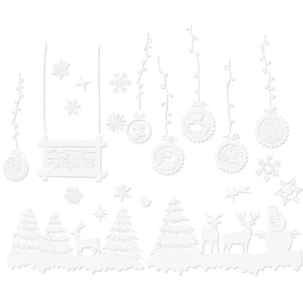 Ruhhy Fenstersticker Weihnachts-Fensteraufkleber, glatt, kein Klebstoff, kein Schmutz, ideal für Glas, Fliesen oder Spiegel