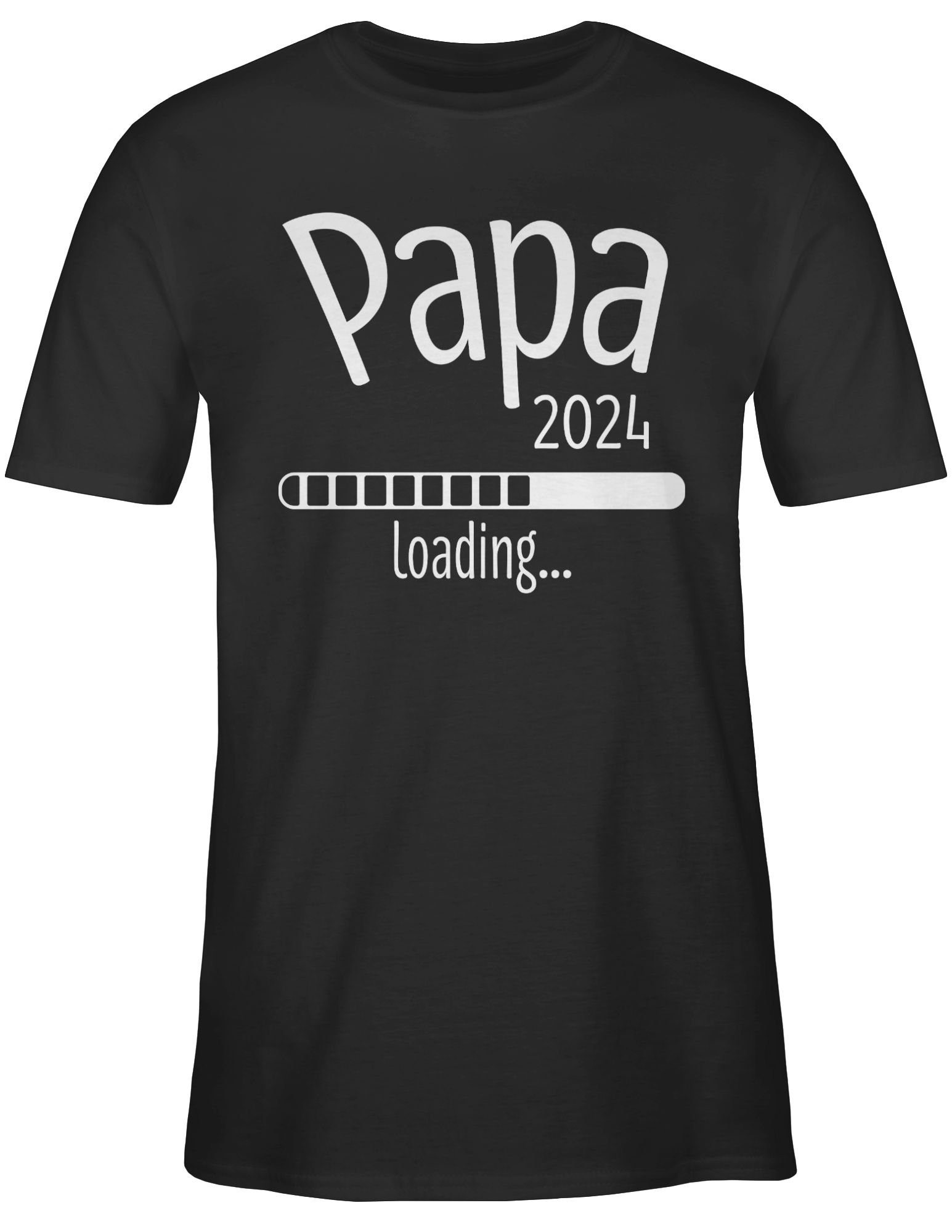 Papa Schwarz Papa 2024 Vatertag T-Shirt loading Shirtracer 01 Geschenk für