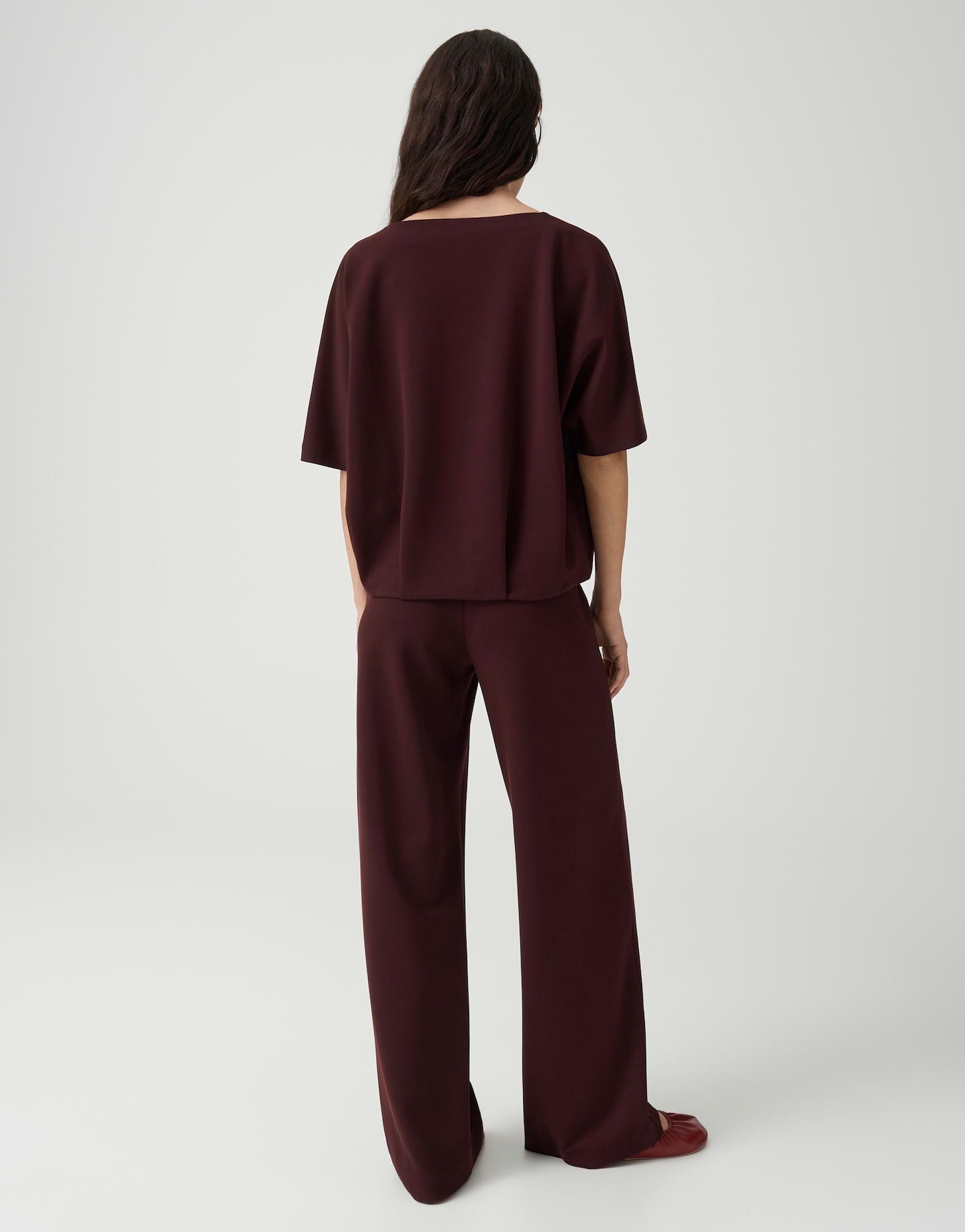 OPUS Stoffhose mit mattem Glanz Abgesteppte Biese für einen cleanen Look