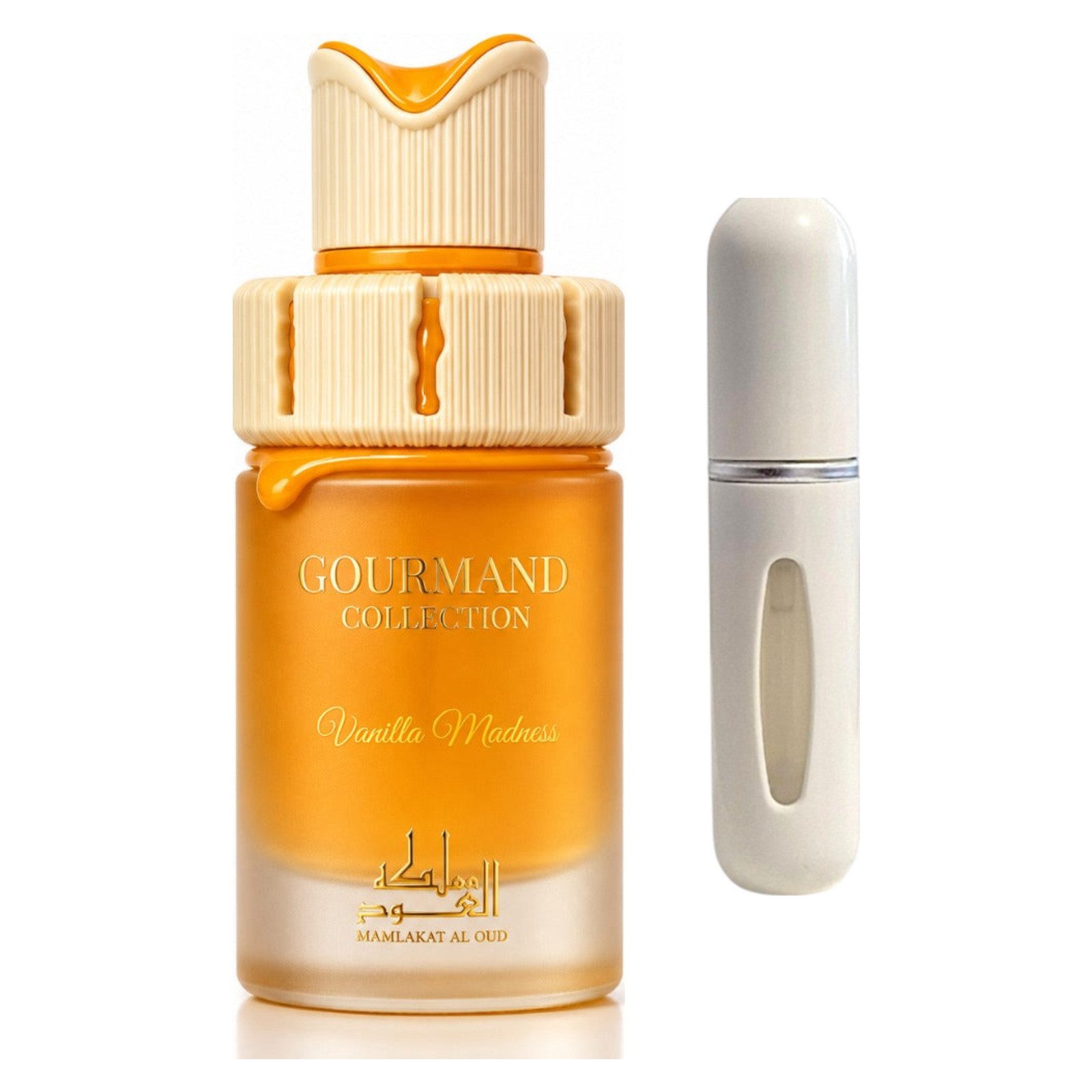 Mamlakat Al Oud Duft-Set Vanilla Madness EDP 100 ml + Parfümzerstäuber (leer)