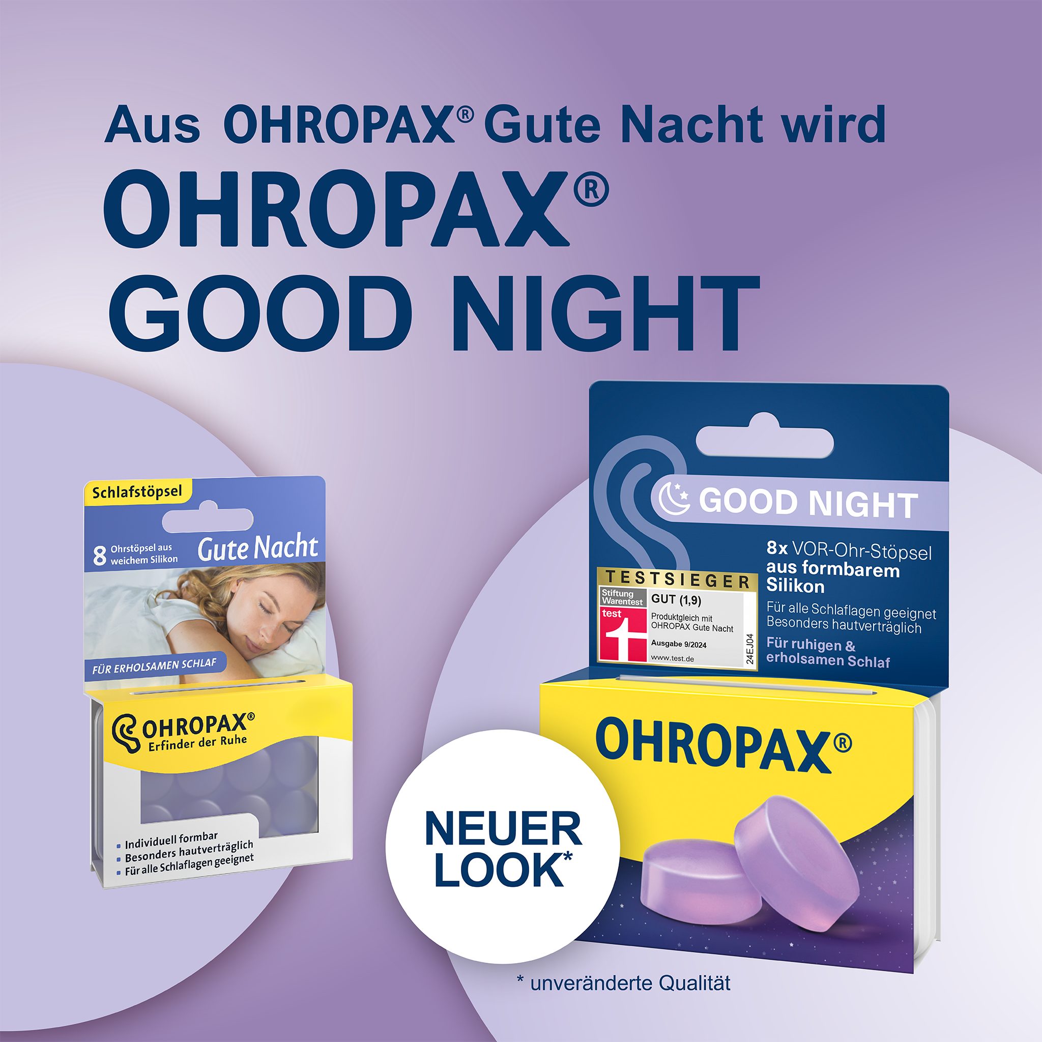 OHROPAX Gehörschutzstöpsel OHROPAX Good Night Silikon Vor-Ohr Stöpsel – Bild 5 von 5