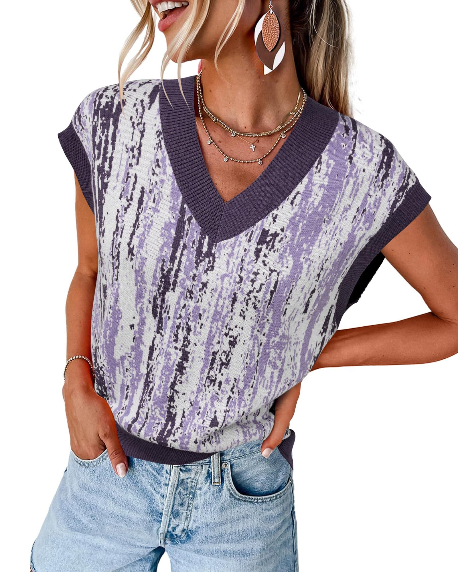 Arach&Cloz Pullunder Arach&Cloz Damen Pulloverwesten bedruckt günstig online kaufen