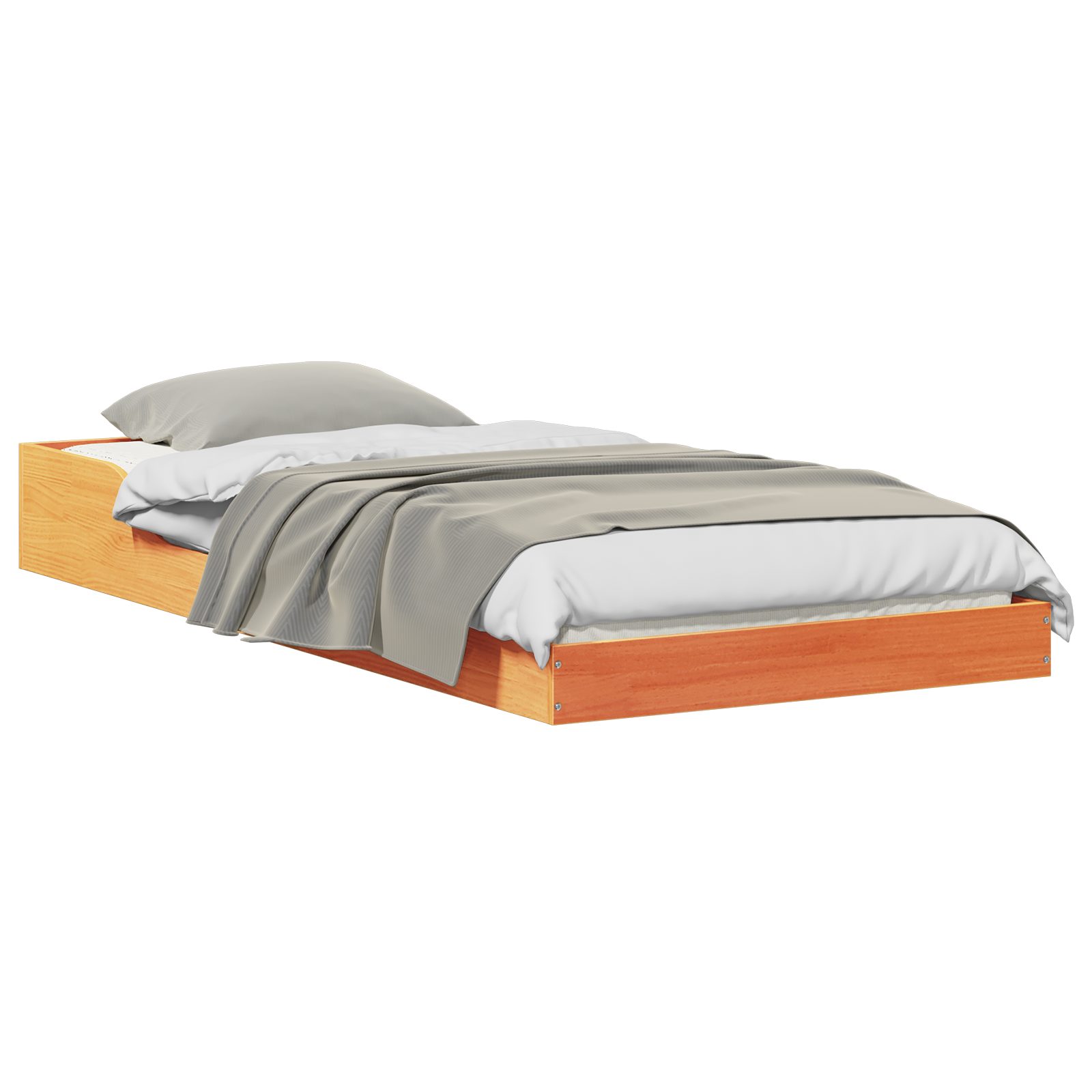vidaXL Bett Bettgestell Wachsbraun 90 x günstig online kaufen