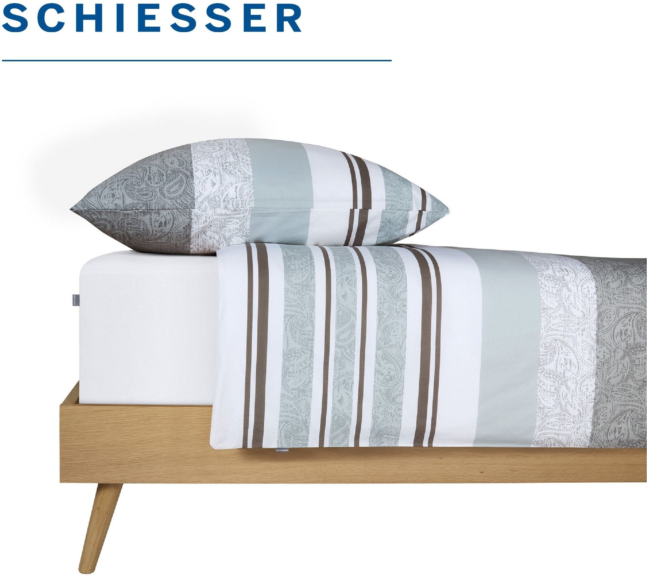 Schiesser Spannbettlaken Jessi aus 100% Baumwolle, Jersey, Gummizug: rundum, (1 Stück), für Matratzen bis zu 22 cm Höhe, OEKO-TEX® MADE IN GREEN – Bild 4 von 5