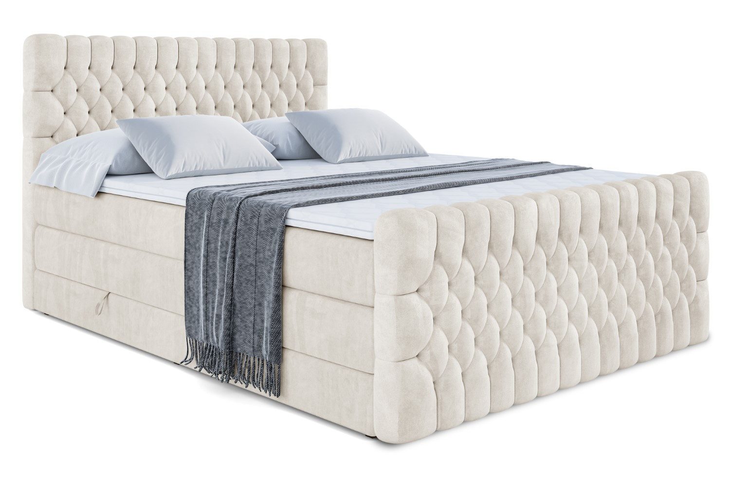 ALTDECOR Boxspringbett SERENE-Z KING (Multipocket-Matratze H4, günstig online kaufen