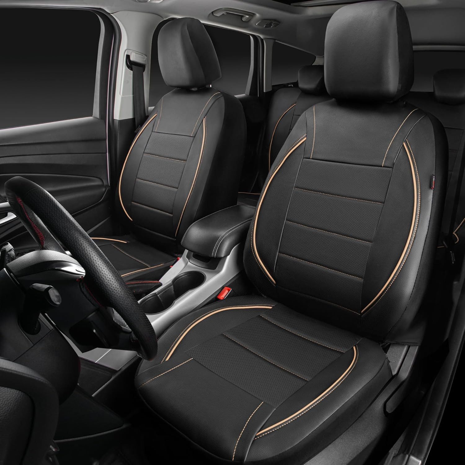 GarveeMore Autositzbezug Universal 9 Stück Autositzbedeckungen Vollständiges Set 5-Sitz