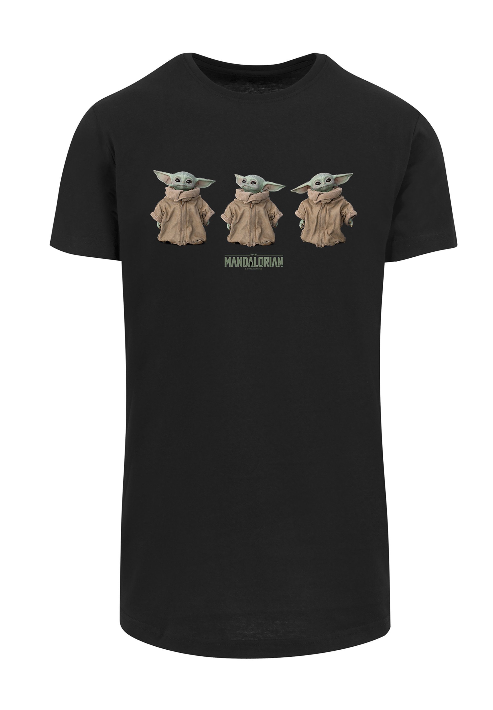 F4NT4STIC T-Shirt Star Wars Mandalorian Print Baby Yoda schwarz The