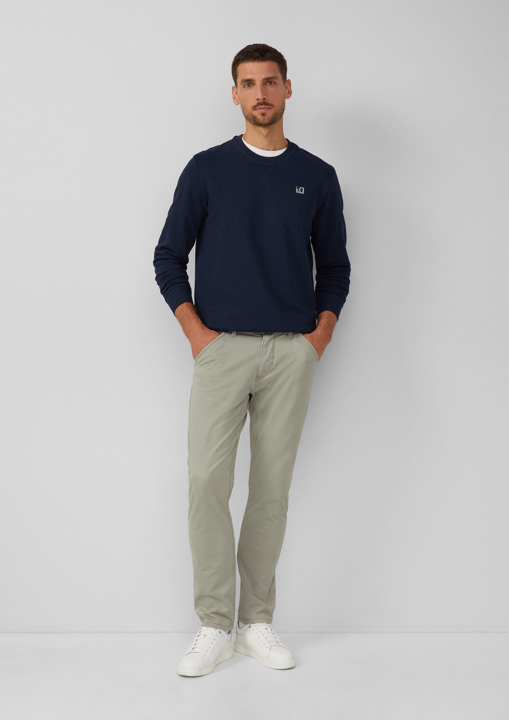 s.Oliver Sweatshirt Sweatshirt Weiches Sweatshirt aus Baumwollmix mit Crew Neck