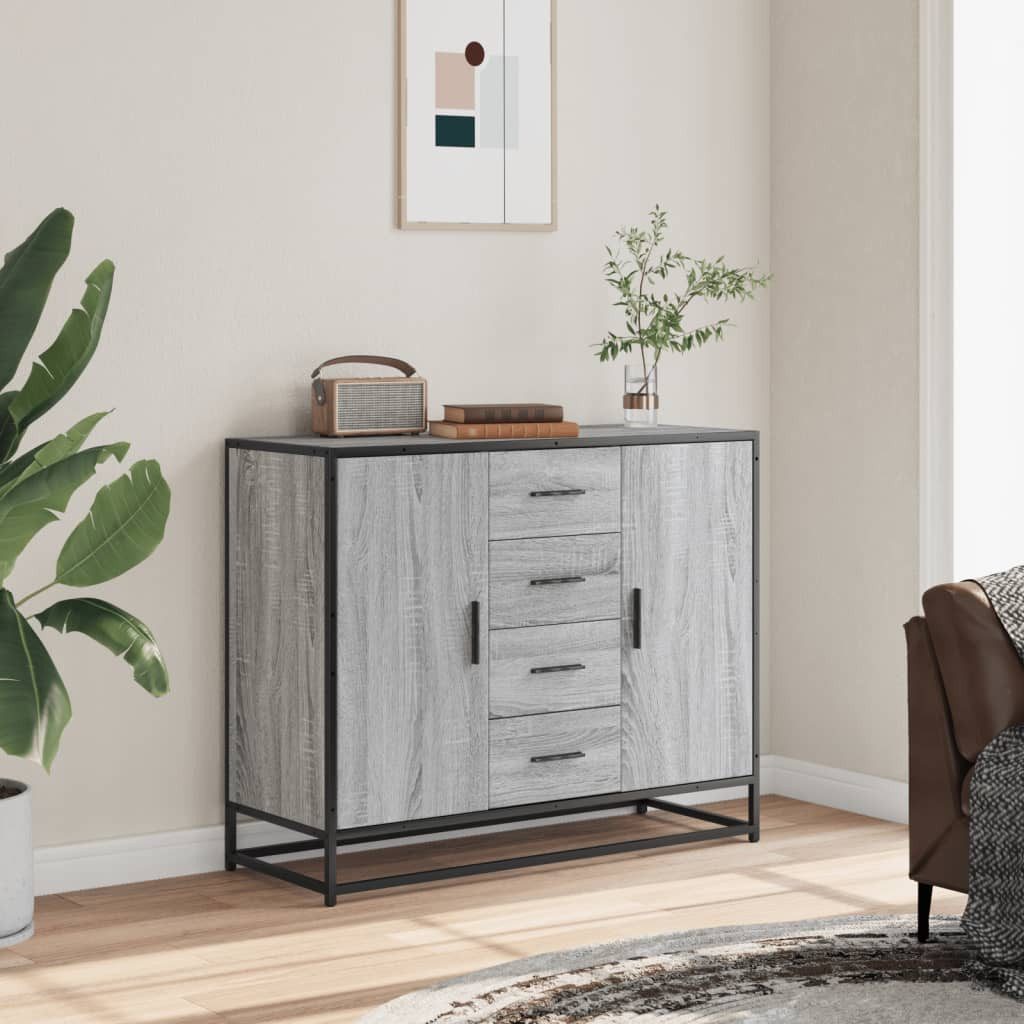 vidaXL Sideboard Sideboard Grau Sonoma 92x35x76 günstig online kaufen