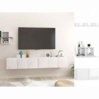 vidaXL TV-Schrank TV-Hängeschränke 3 Stk Hochglanz-Weiß 60x30x30 cm