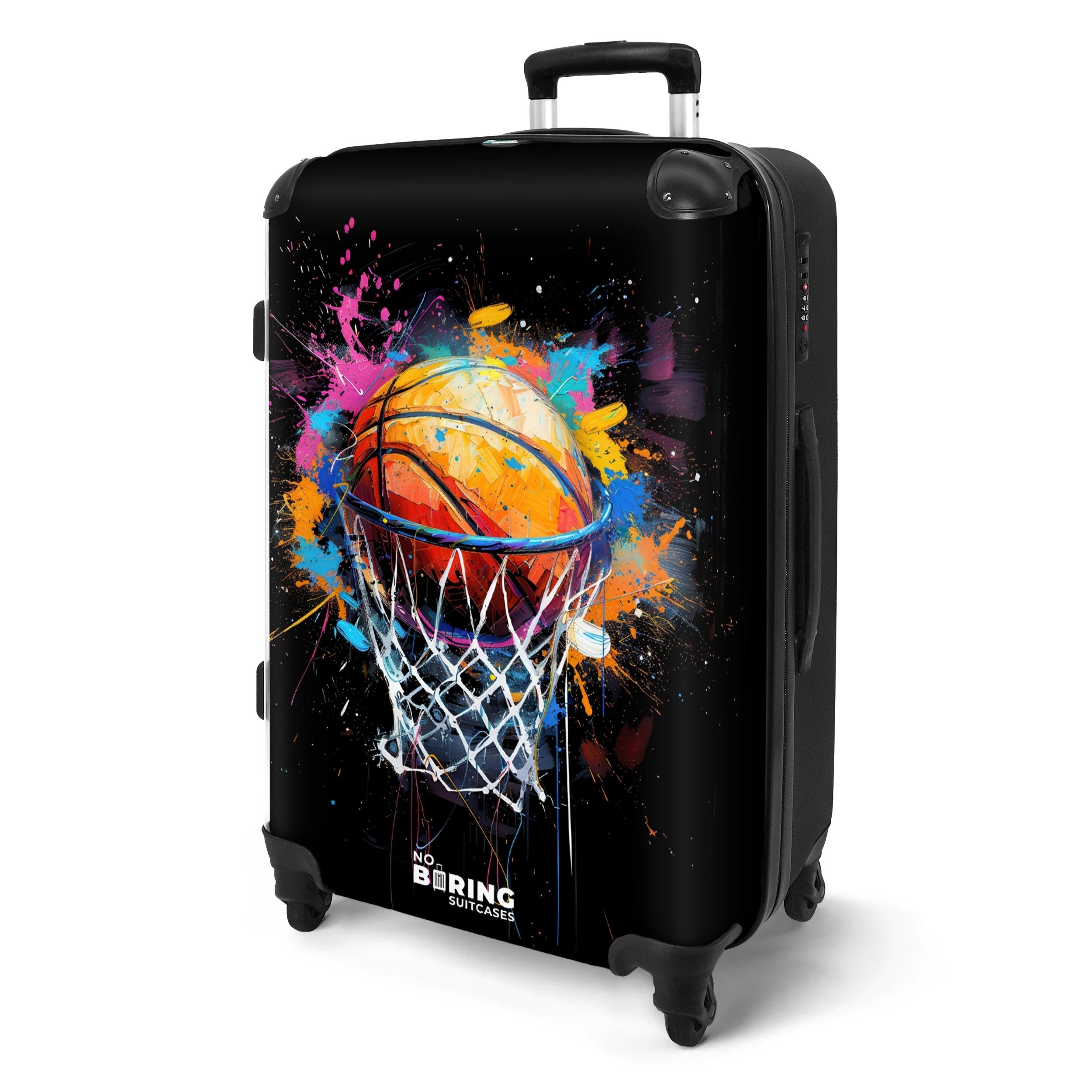 NoBoringSuitcases.com© Hartschalen-Trolley Basketball mit Graffiti 67 günstig online kaufen