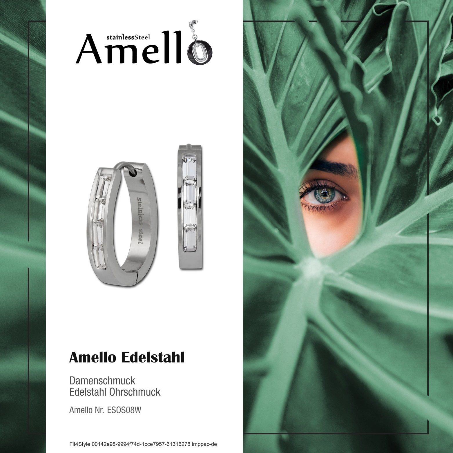 Amello Paar Creolen Amello Ohrringe Edelstahl günstig online kaufen