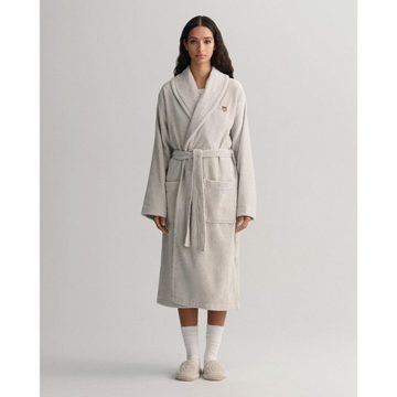 Gant Bademantel Gant Home Bademantel Archive Shield Terry Robe Light Grey (S)