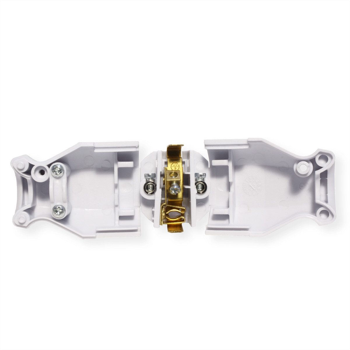 Bachmann Montagestecker Stromadapter Schutzkontakt, CEE 7/7, Typ-E/F, 0 cm, für Zuleitung H03VV-F3G0,75-1,0-1,5mm, 910.200