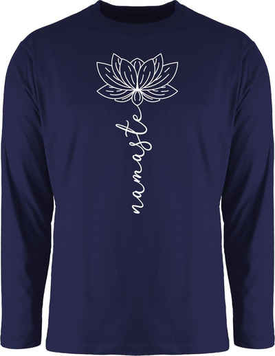 Shirtracer Rundhalsshirt Namaste Lotusblüte Yoga Chakra Yoga und Wellness Geschenk