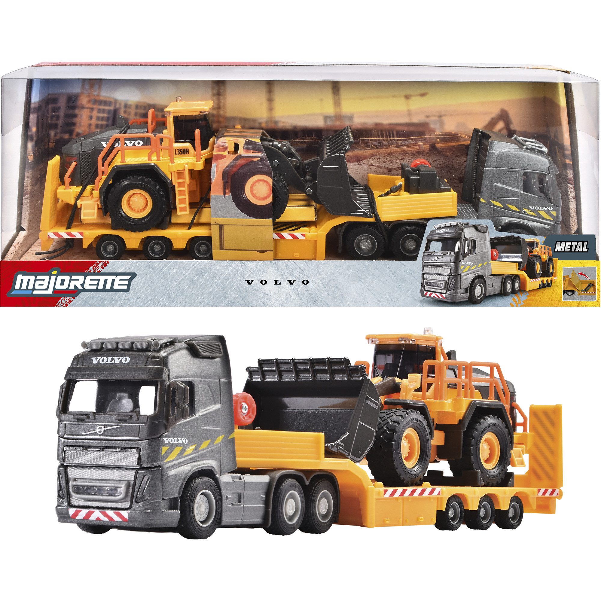 majORETTE Spielzeug-LKW Majorette Volvo FH16 Truck + Wheel Loader