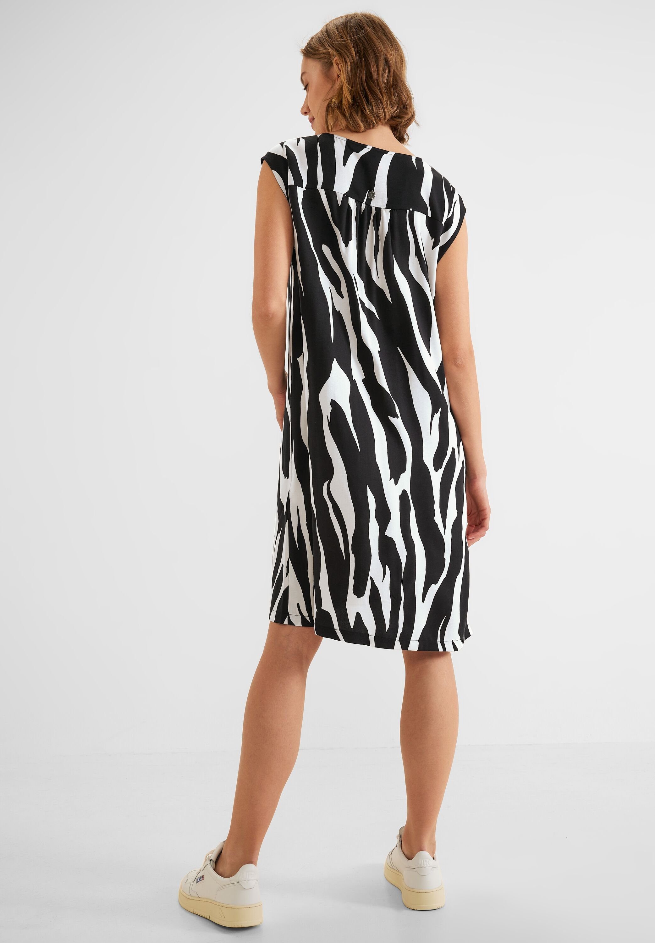 (1-tlg), ONE Zebraprint STREET schwarz Jerseykleid