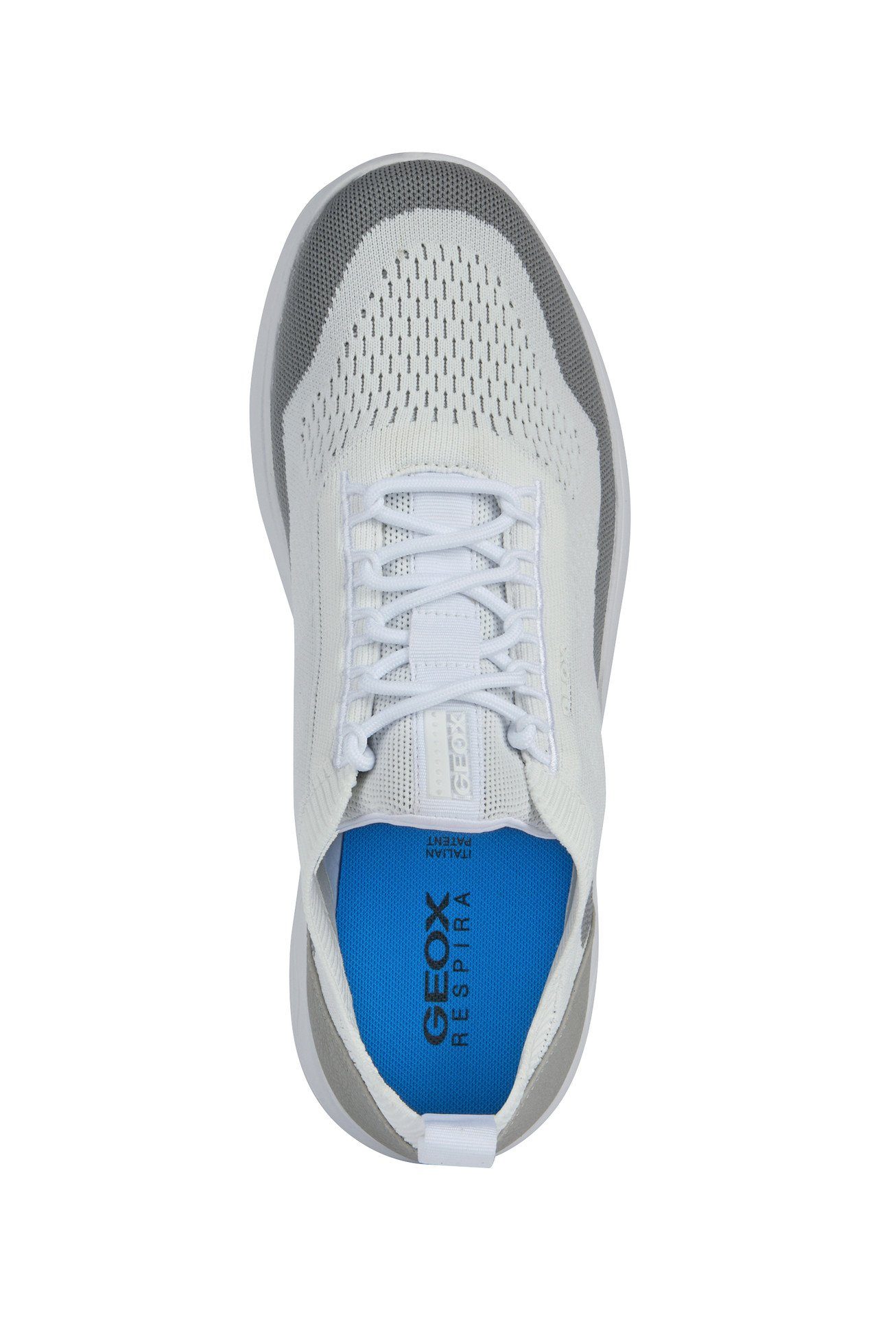 Geox Weiß Sneaker GREY) (WHITE/LT
