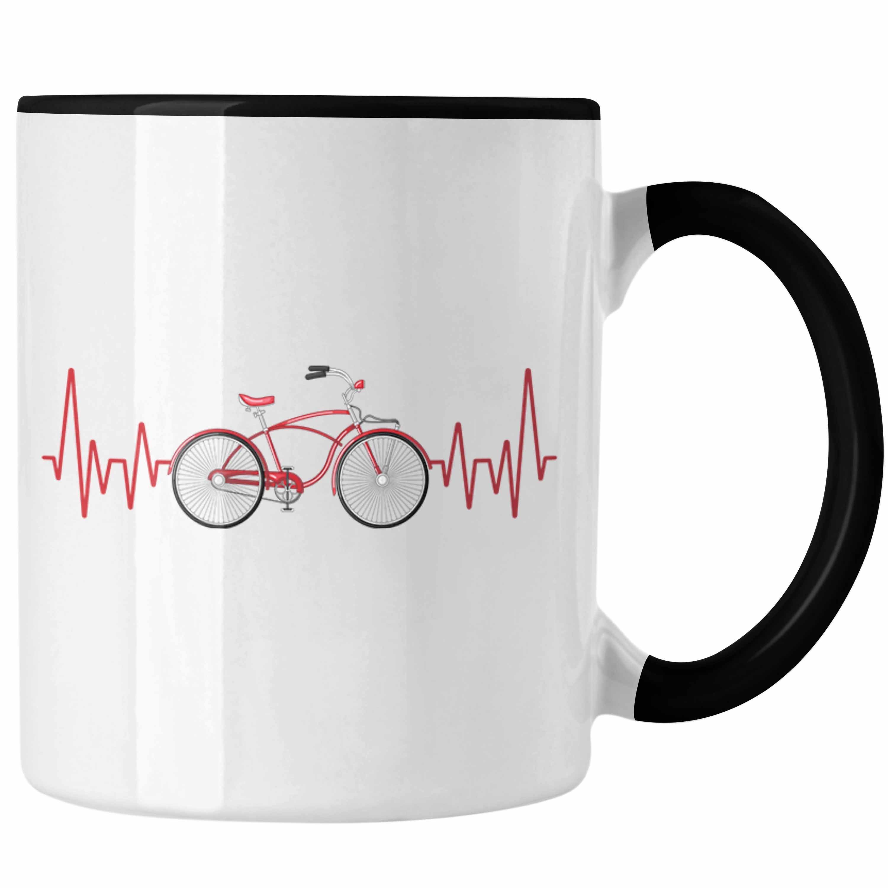 Trendation Tasse Trendation - Fahrrad Herzschlag Tasse Geschenk für Radfahrer Umwelt Ho