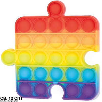 Rainbow Geschenkartikel Im- & Export GmbH Lernspielzeug Push it Pop Up Spielzeig Bubble Toy Puzzle Teil 12 x 12 cm