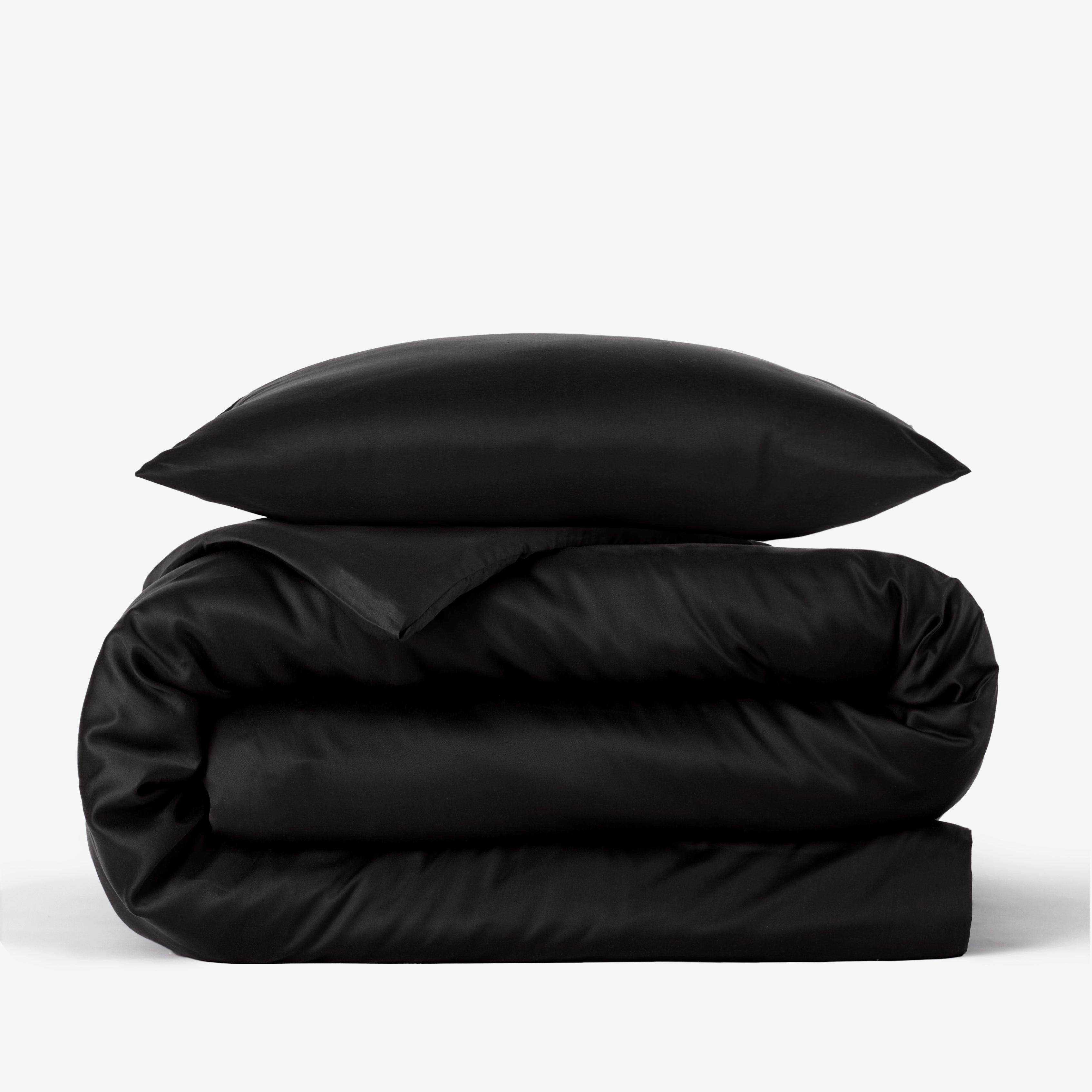 Bettwäsche Atmungsaktiver Bettbezug aus Tencel™ Lyocell, twenty:three®, 100% TENCEL™ Lyocell, 1 teilig, Atmungsaktiv, Ultraweich, Eukalyptusholz, Nachhaltig, Jet Black