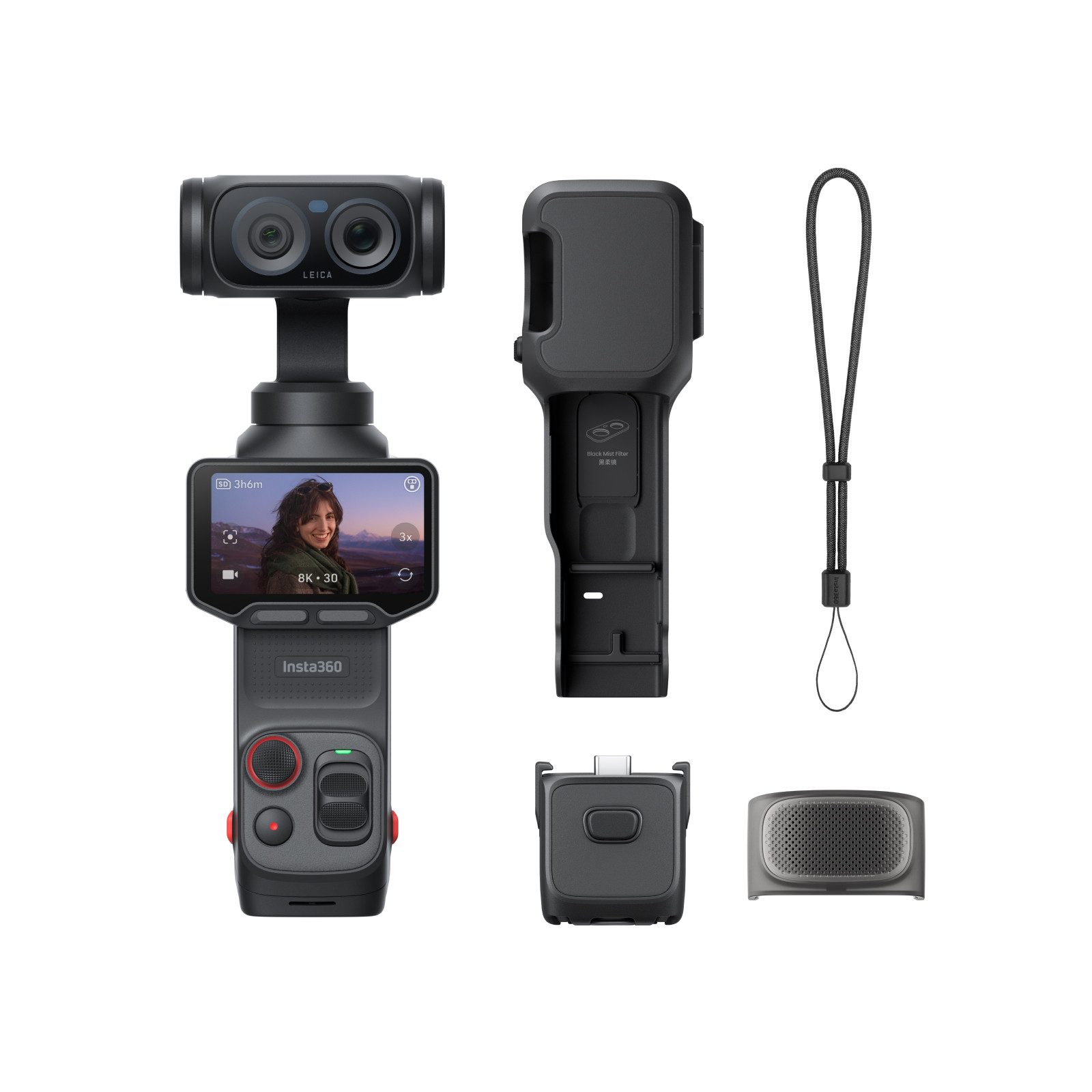 Insta360 Insta360 Luna Ultra – 8K Vlogging-Kamera mit Zwei Leica Objektiven Action Cam (8K, WLAN (Wi-Fi), Bluetooth)
