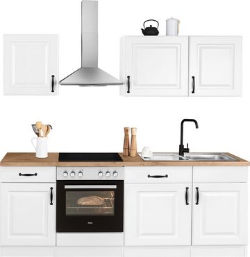 wiho Küchen Küchenzeile Erla, mit E-Geräten, Breite 220 cm