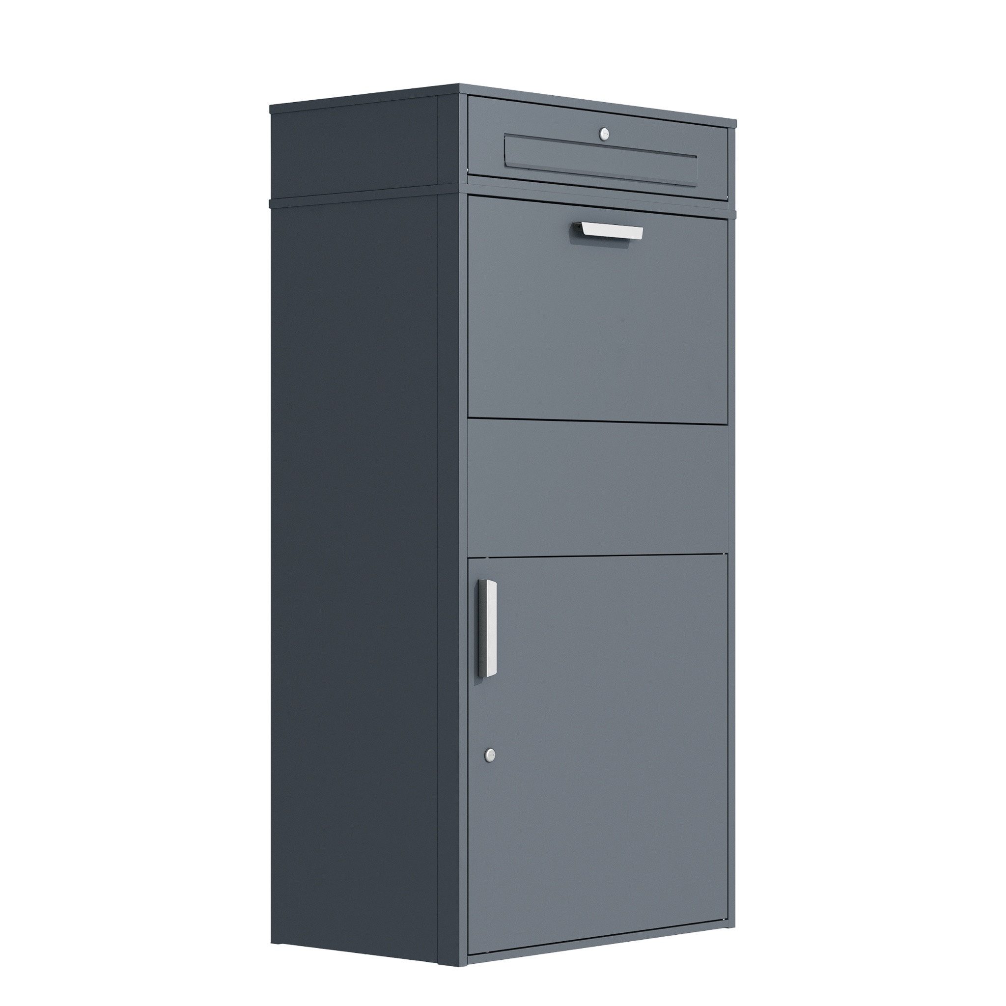 DEGAMO Paketbox BREMEN XL, 72x45x128,5cm, Stahl verznkt anthrazit, mit Brieffach