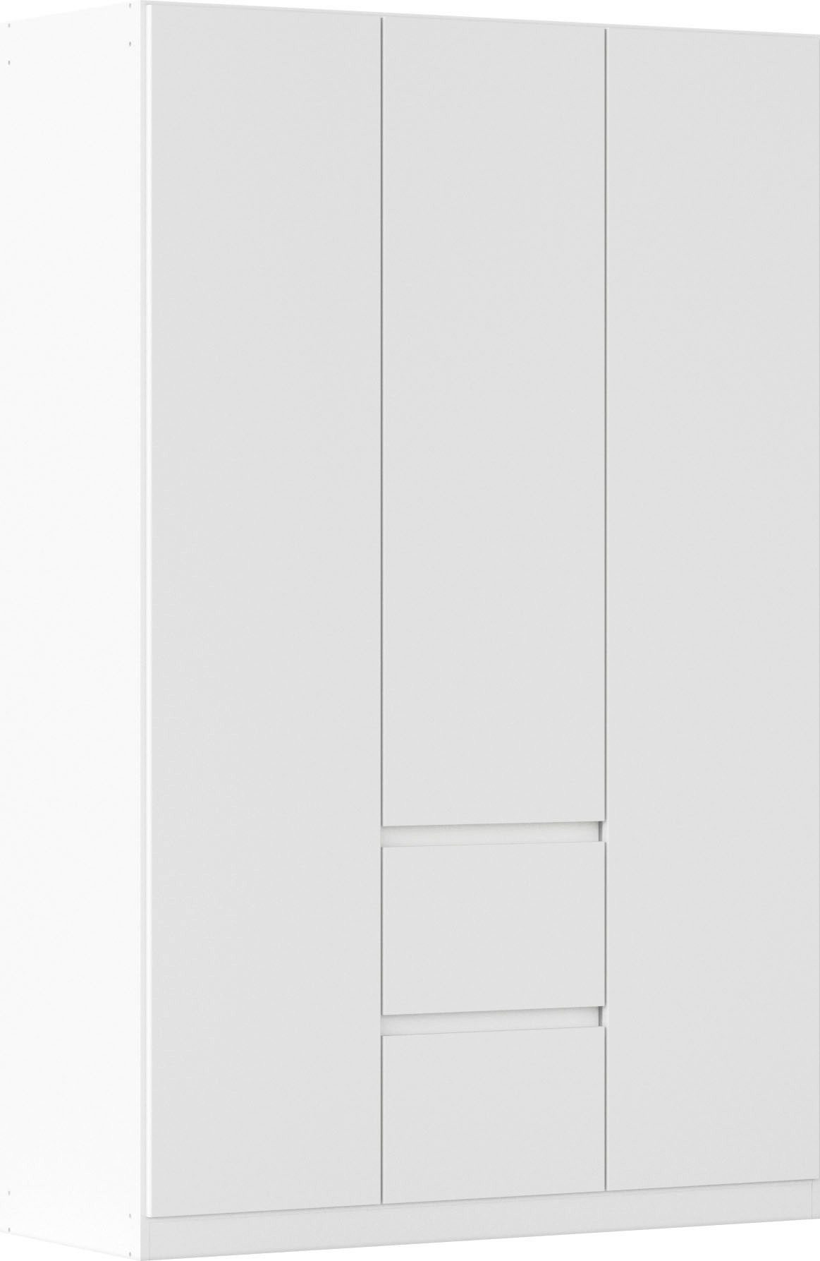 rauch Drehtürenschrank Mehrzweckschrank Aktenschrank Mietswohnung Garderobe MAINZ 136cm breit (3 verschiedene Ausstattungen BASIC/CLASSIC/PREMIUM (inkl. SOFT-CLOSE) grifflose Front, Außentüren mit Push-to-Open Funktion MADE IN GERMANY