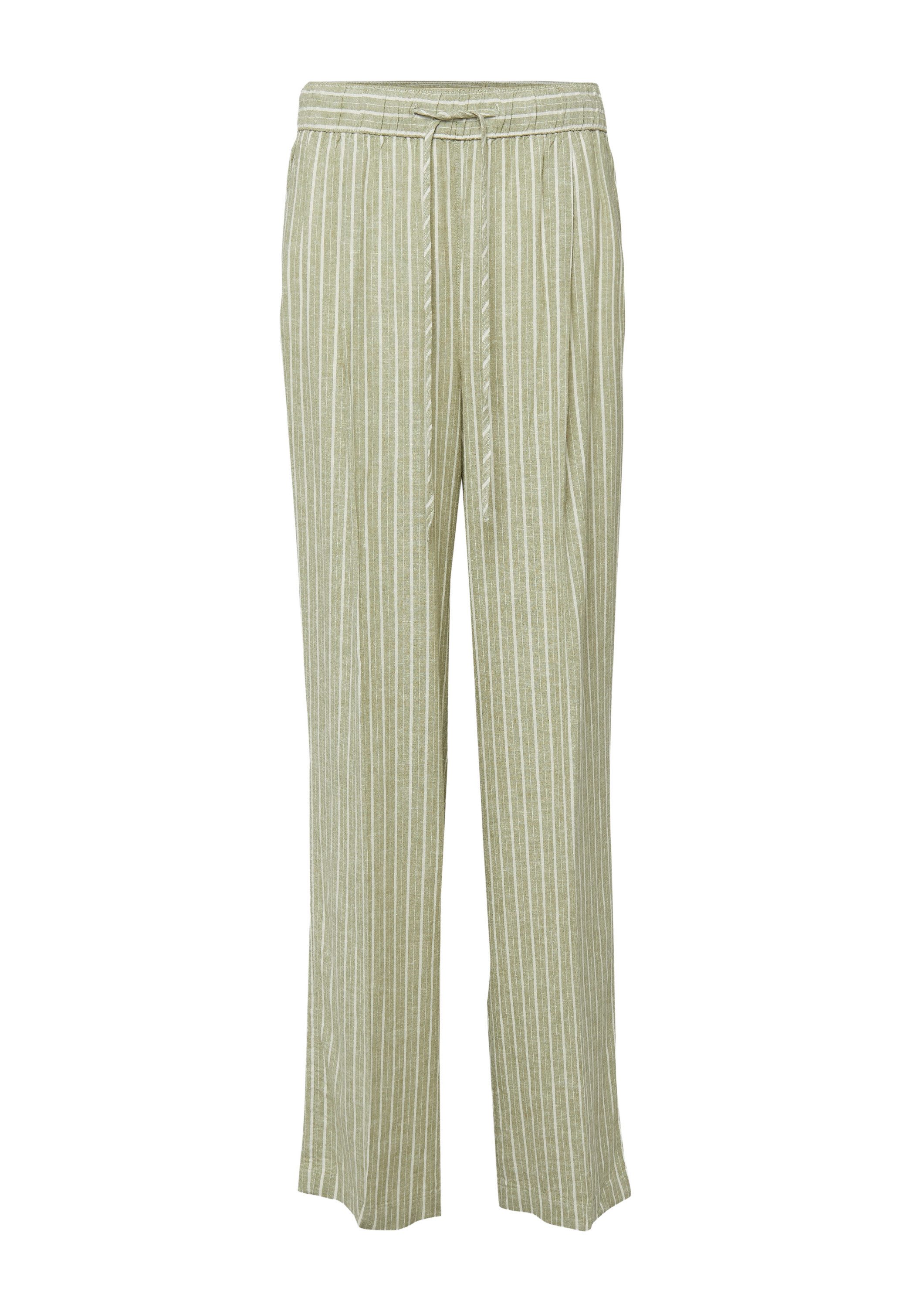 s.Oliver Chinos Hose Leinenmix-Hose mit elastischem Bund – Bild 2 von 5