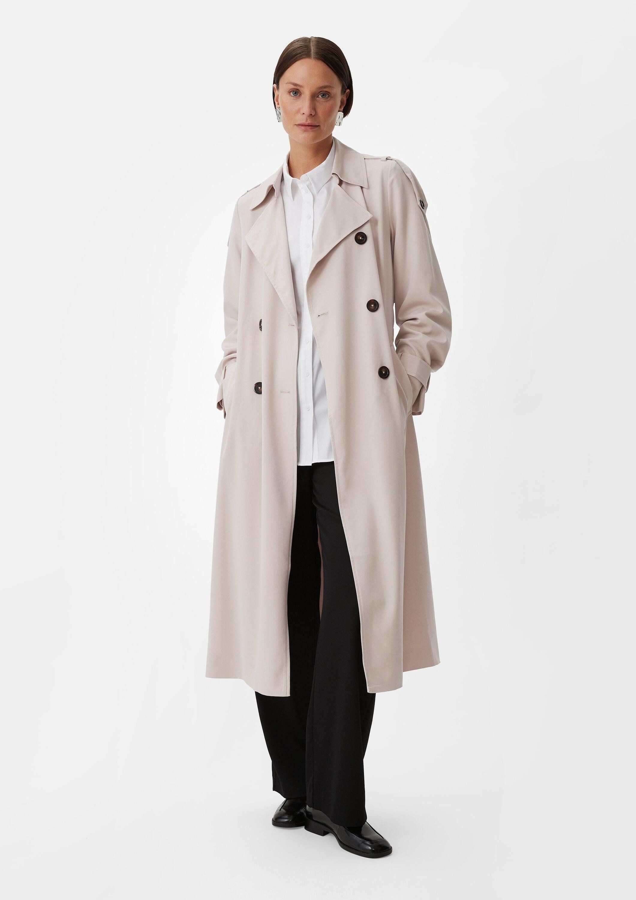 comma Trenchcoat Outdoor-Mantel Trenchcoat mit Bindegürtel