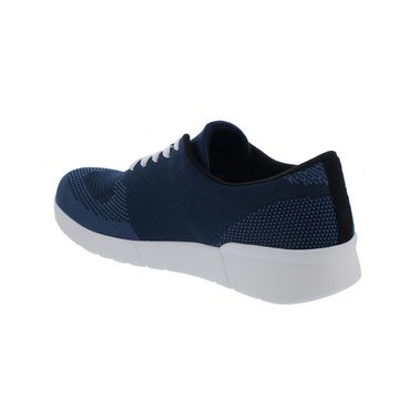BERKEMANN Linus Sneaker, blau / grau, Comfort Knit, Wechselfußbett, Weite H 590 Schnürschuh