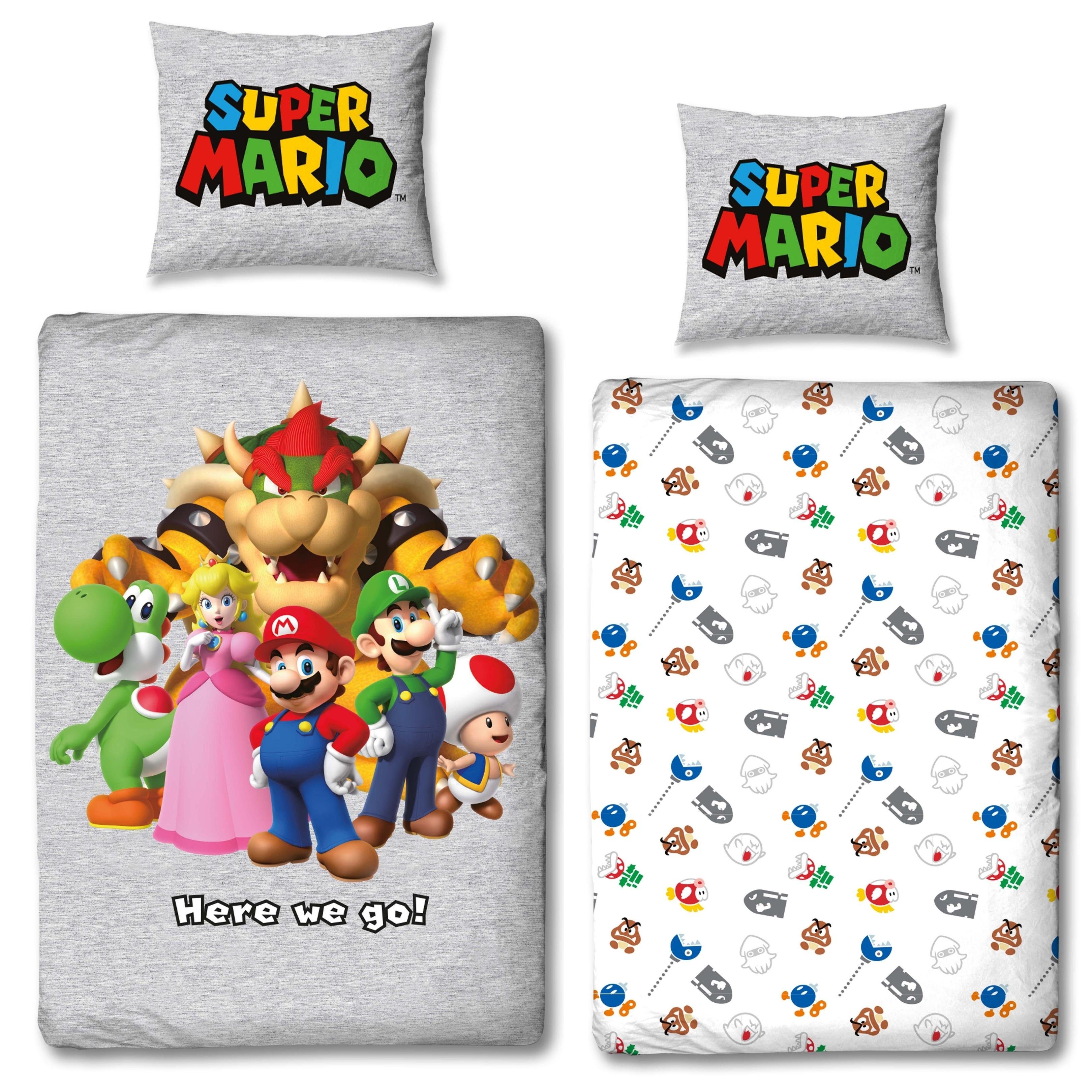 MTOnlinehandel Bettwäsche Super Mario 135x200 + günstig online kaufen