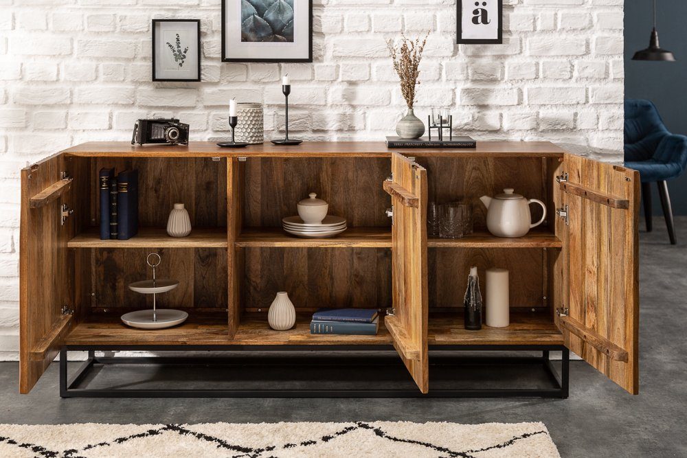 riess-ambiente Sideboard AMAZONAS 160cm natur, Massivholz · Anrichte · natürliche Front · Kommode · Wohnzimmer