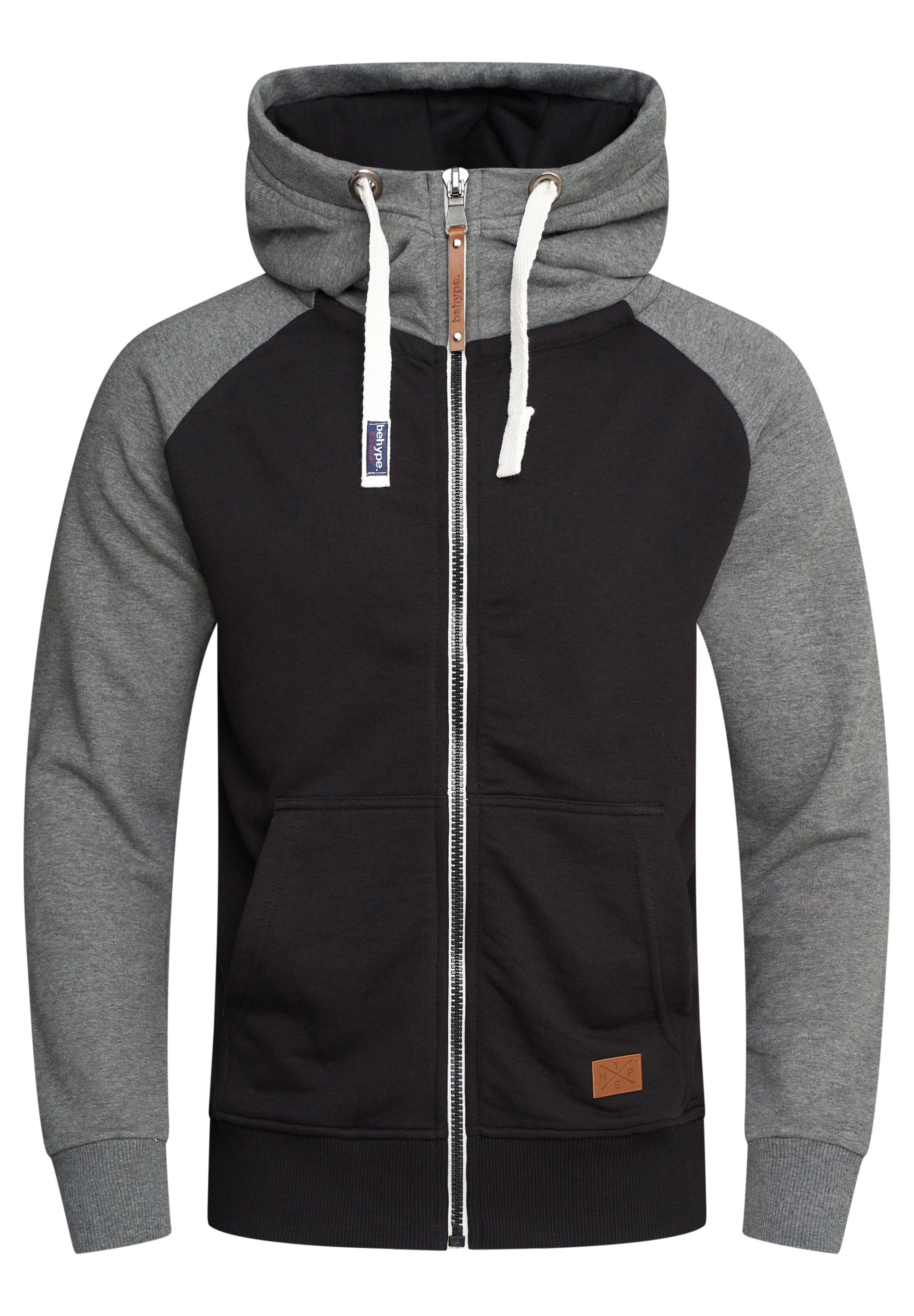 behype Kapuzensweatjacke BHDISUK Herren Kapuzenpullover Hoodie günstig online kaufen
