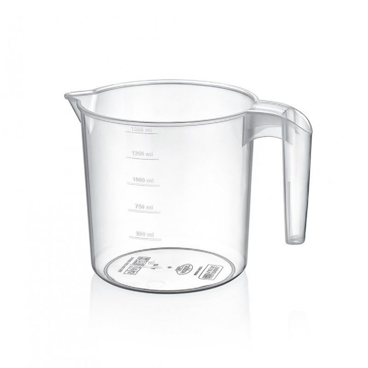 hobby life Messbecher Runder Messbecher Messbehälter 1000 ml Transparent