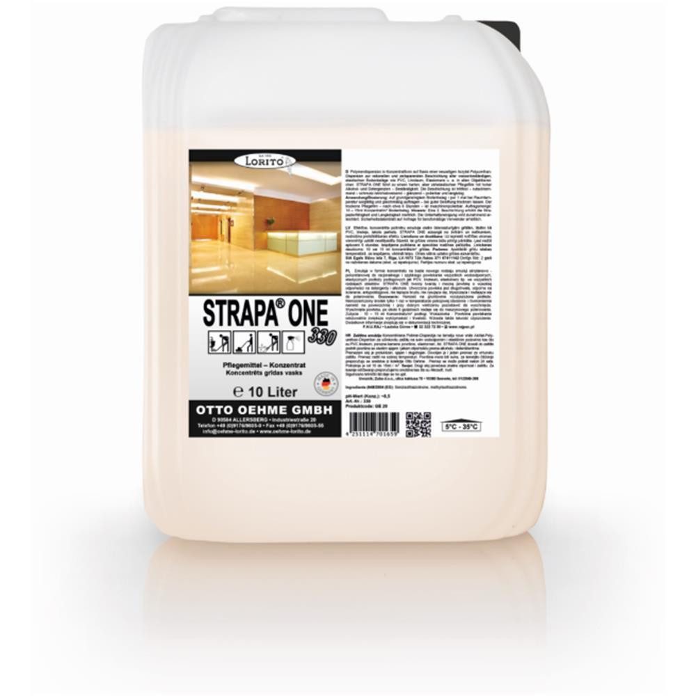 Lorito Bodenbeschichtung Hochglanz Strapa ONE 330 10 Liter Bodenpflegemittel