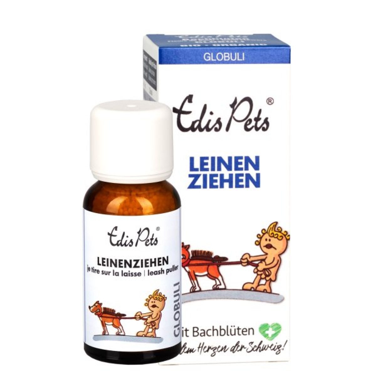 Edis Pets® Leinenziehen Bio Bachblüten für Hunde Globuli
