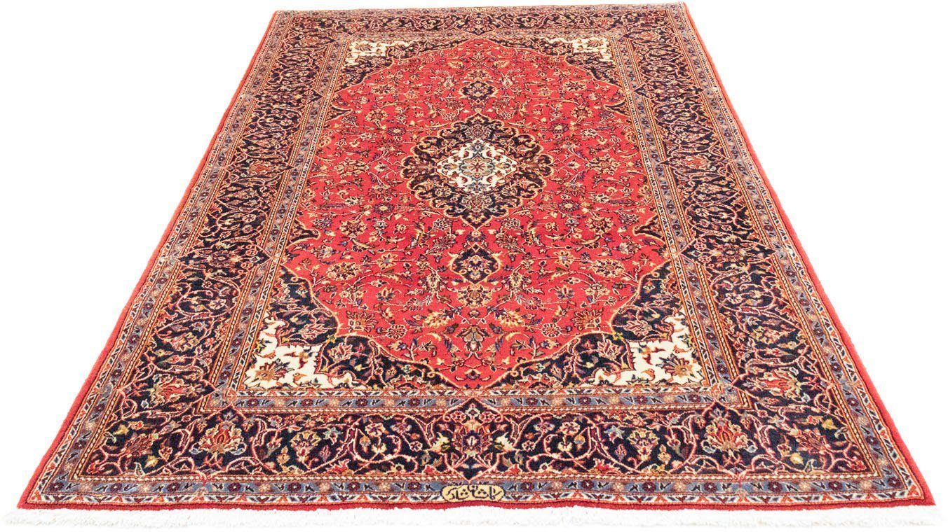 Orientteppich Perser - Keshan - 224 x 140 cm - rot, morgenland, rechteckig, Höhe: 10 mm, Wohnzimmer, Handgeknüpft, Einzelstück mit Zertifikat