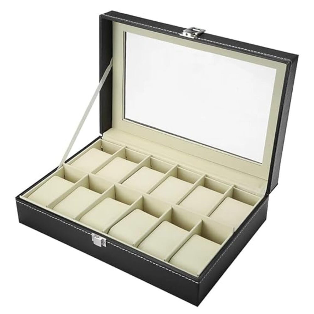 YouBella Uhrenbox PU-Leder Organisationsbox Für Männer und Frauen (Inhalt der Box: Uhr Organizer Box x 1, Shop Display und Heimdekoration), Elegantes Aussehen, Ideal für den persönlichen Gebrauch