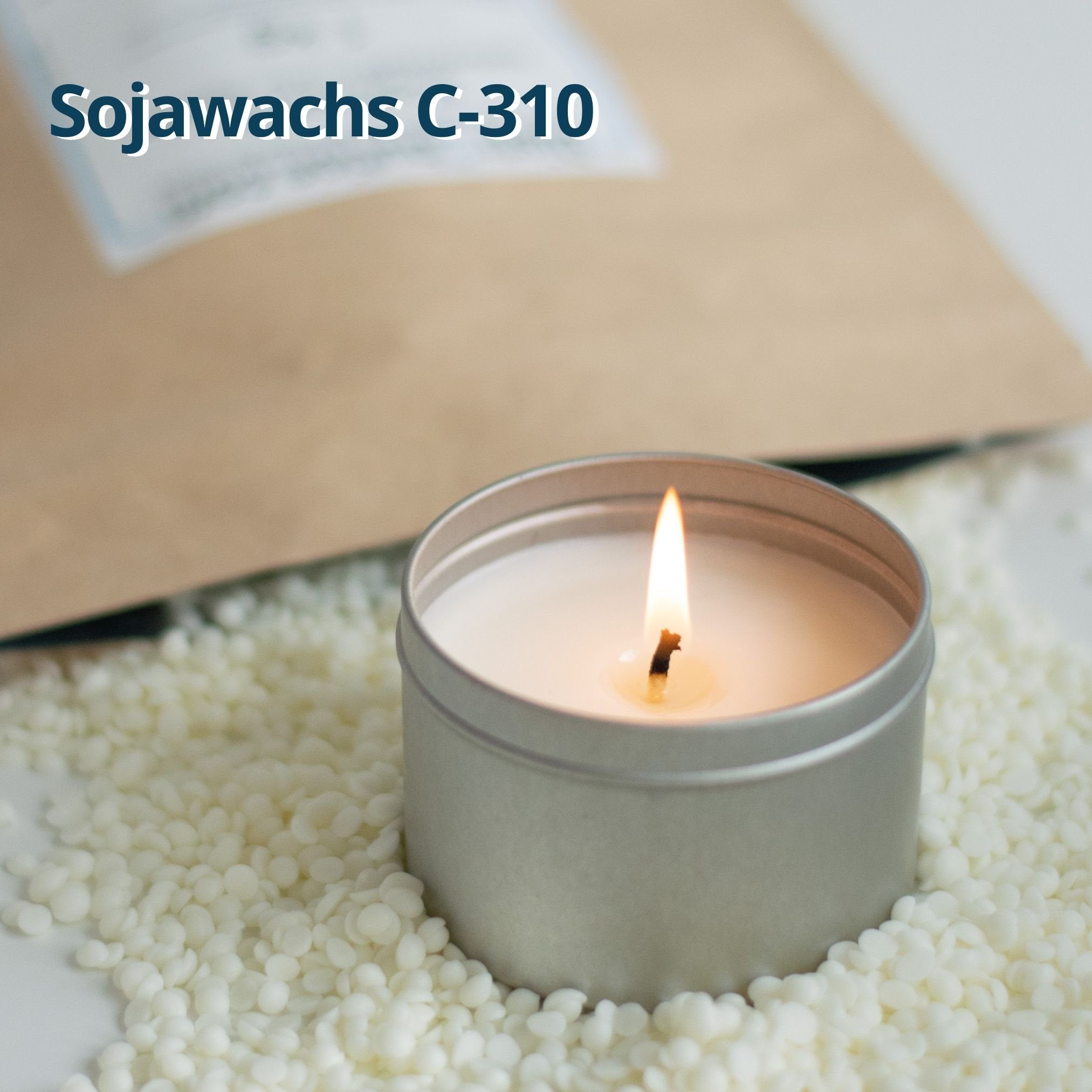 DistrEbution Bastelnaturmaterial Sojawachs Pastillen Naturwachs Kerzenwachs C-310 1kg