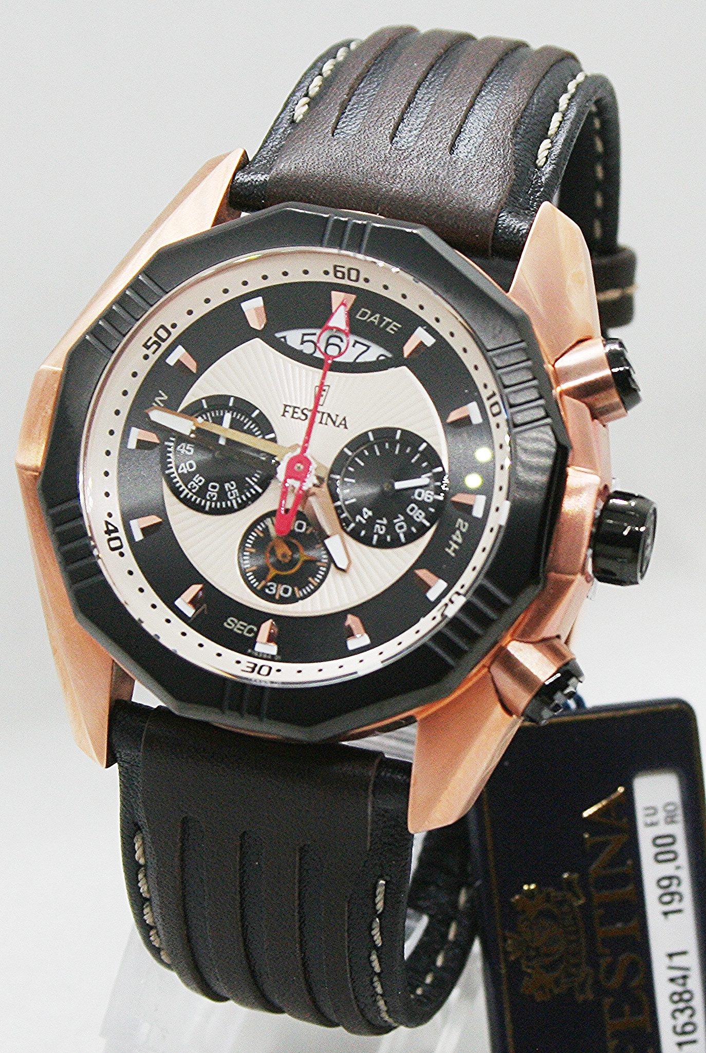Festina Quarzuhr Festina Herrenuhr F16384/1 Chronograph, (1-tlg)