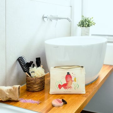 Mr. & Mrs. Panda Kosmetiktasche Hummer mit Weizen - Weiß - Geschenk, Meer, Bierliebhaber, Schminktasc (1-tlg)