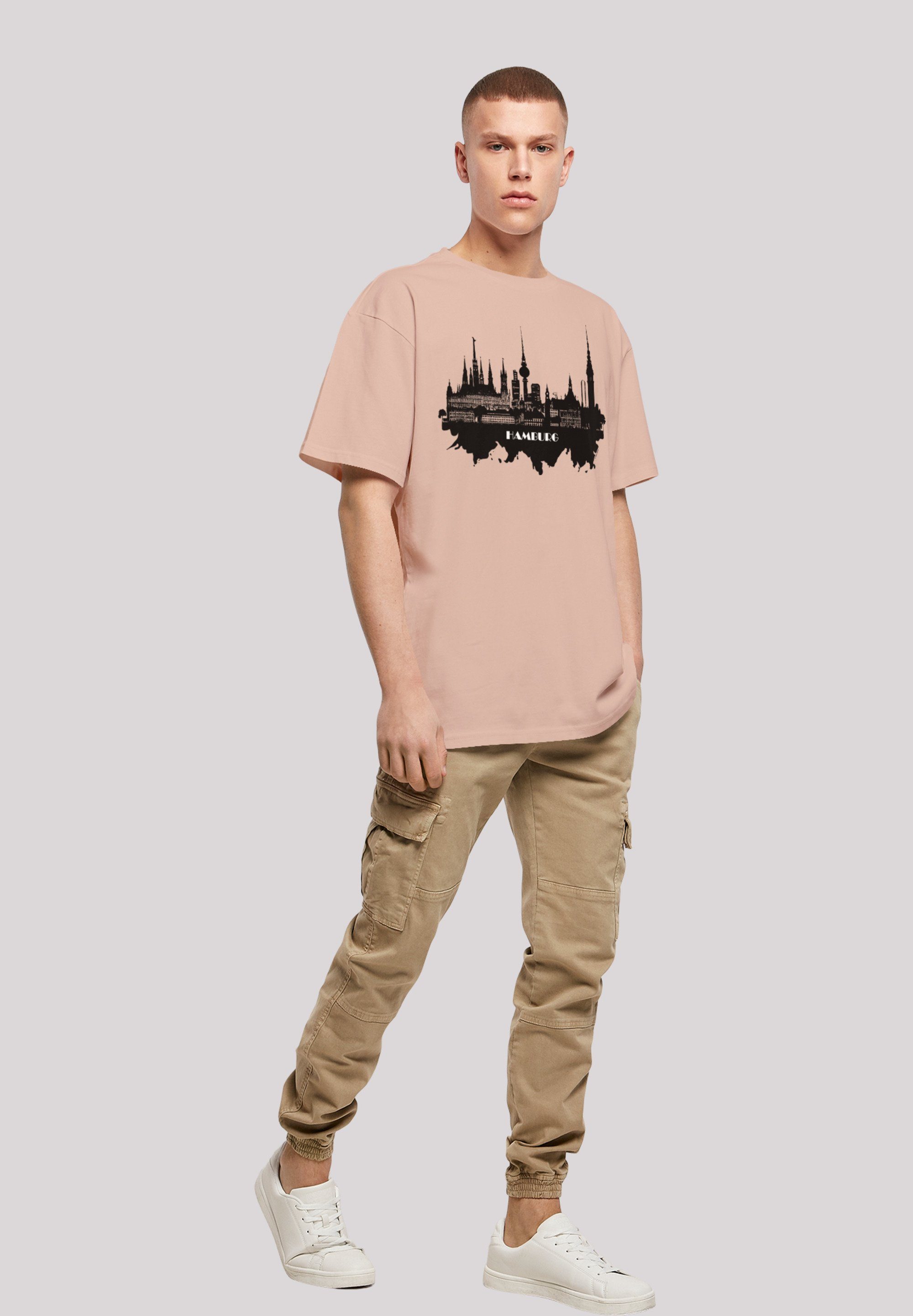 Cities skyline F4NT4STIC Hamburg Print amber - T-Shirt Collection