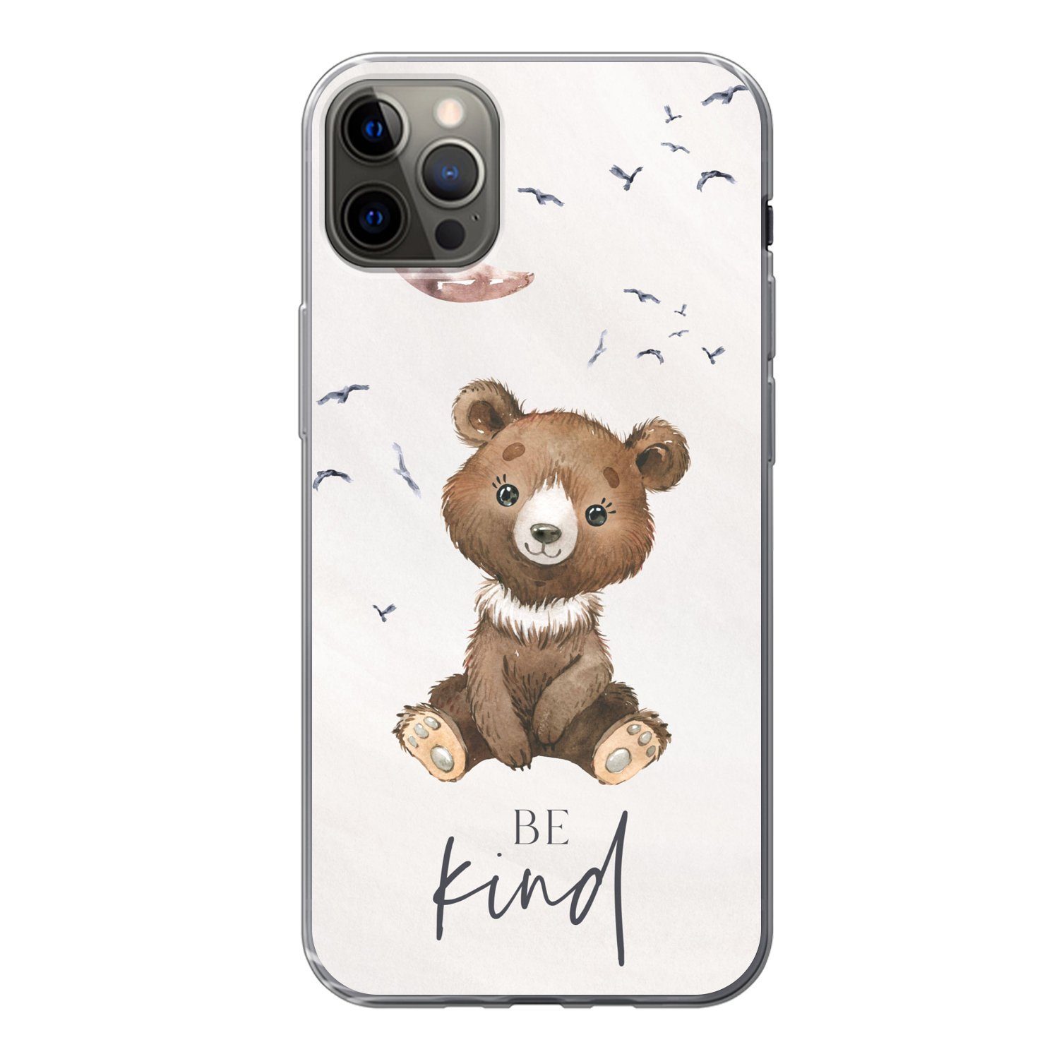 MuchoWow Handyhülle Sprichwörter Kind sein Kinder Teddybär